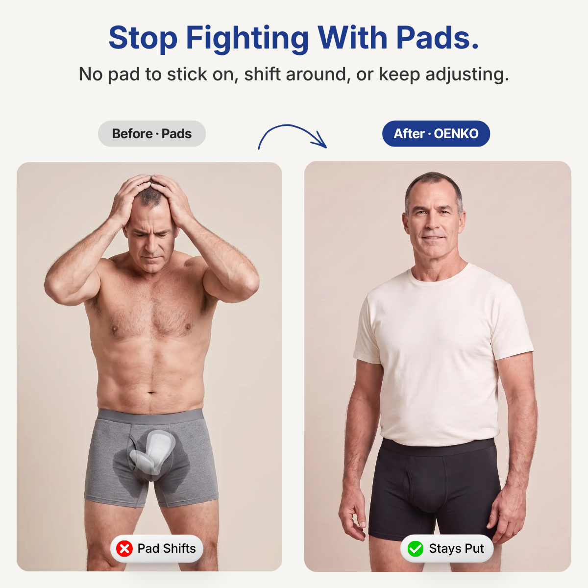 Men's Lightweight Washable Leakproof Boxer Briefs