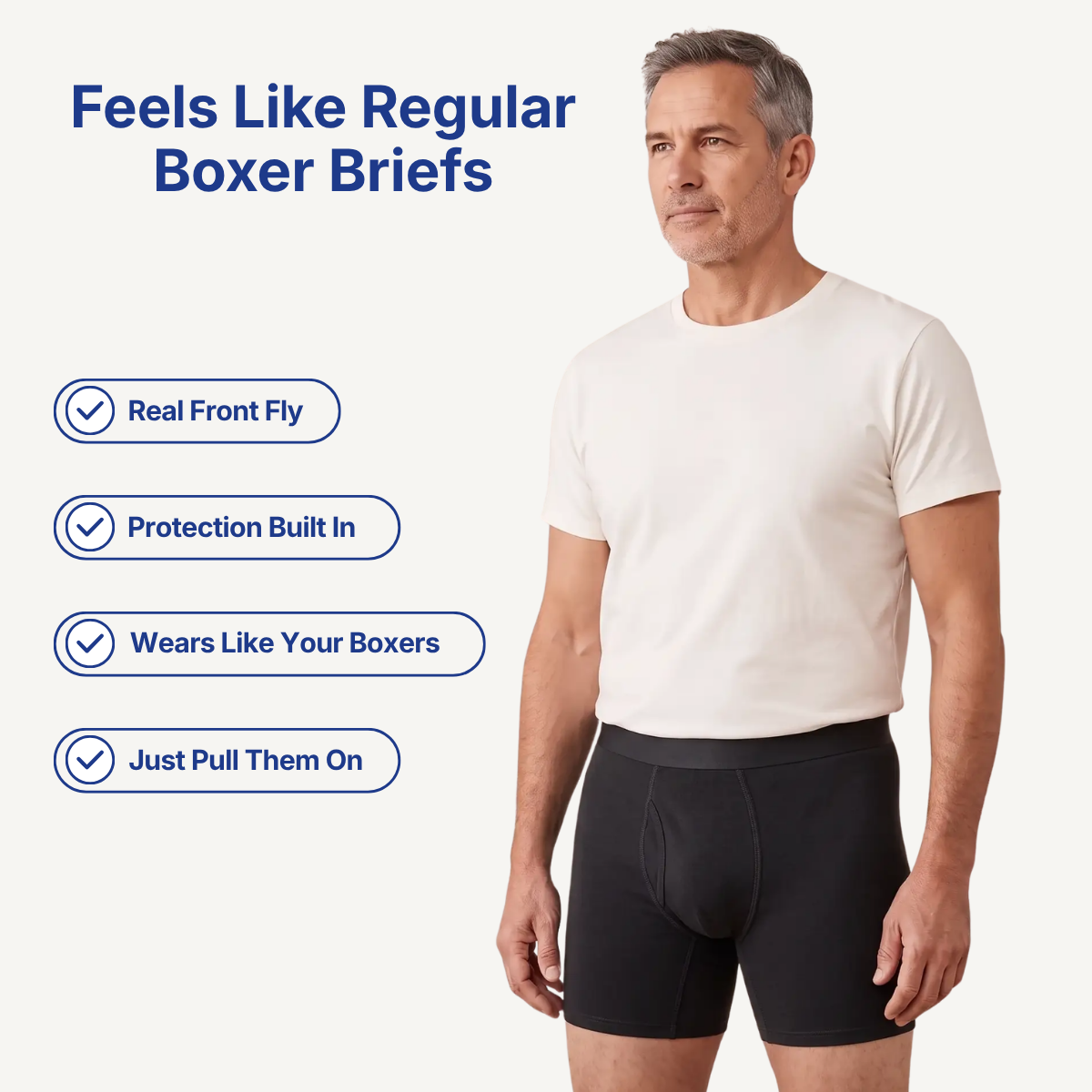 Men’s Ultra‑Absorbent Incontinence Boxer Briefs