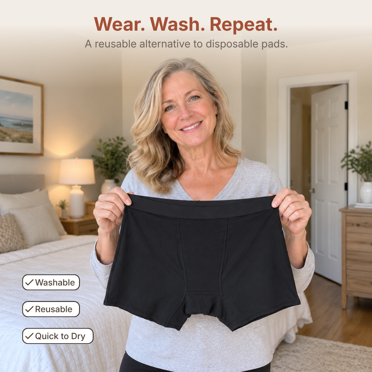 Women’s Leakproof Boxer Briefs