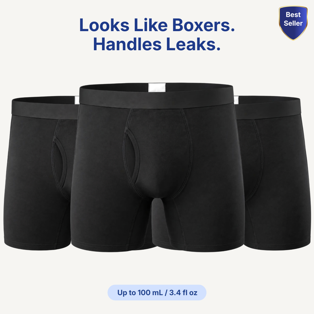 Men's Lightweight Washable Leakproof Boxer Briefs